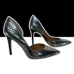 JESSICA SIMPSON / Metallic Disco Print Heels / Size 6.5